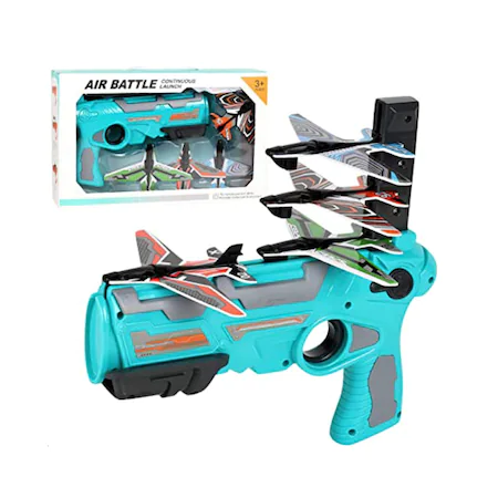 Pistol lansator de jucarie cu 4 avioane Air Battle, multicolor [1]