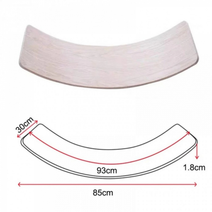 Placa de echilibru din lemn Balance Board , gri [6]