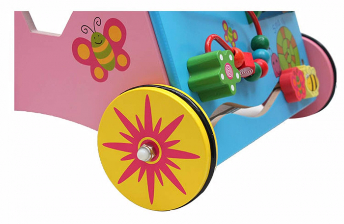 Antepremergator din lemn si centru de activitati 2 in 1 stil Montessori, diverse activitati, +3 ani [2]