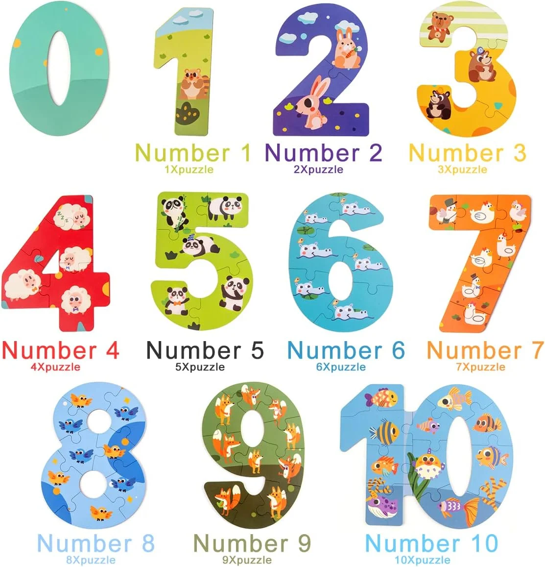 Puzzle cu piese mari Invata Cifrele, 56 piese, multicolor [2]
