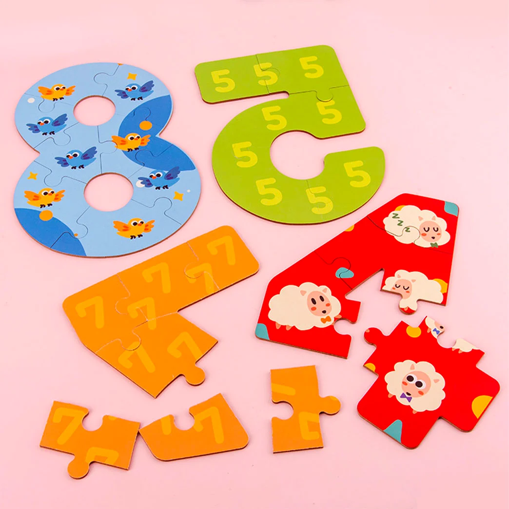 Puzzle cu piese mari Invata Cifrele, 56 piese, multicolor [4]