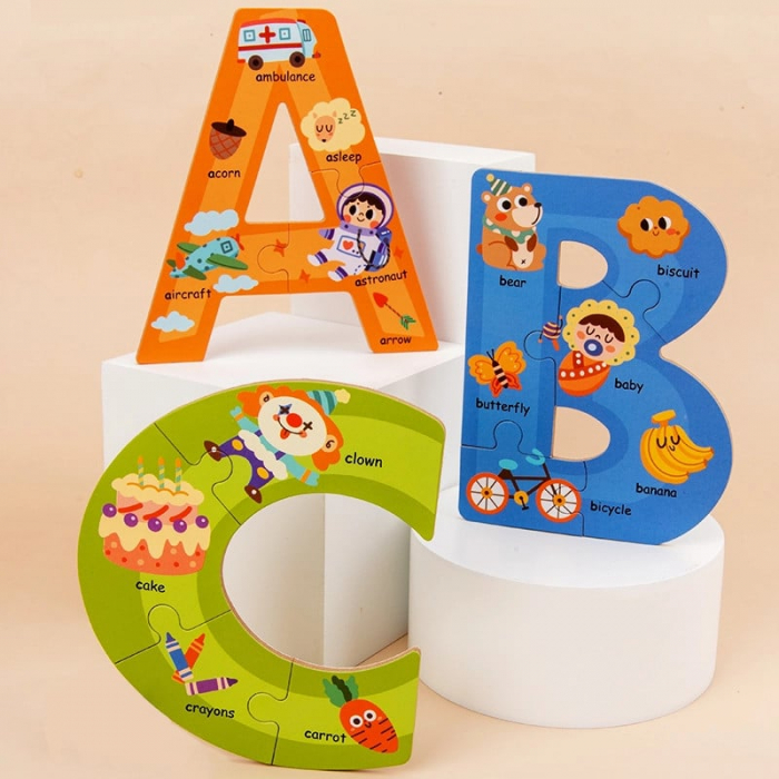 Puzzle cu piese mari Invata Literele, 84 piese, multicolor [3]