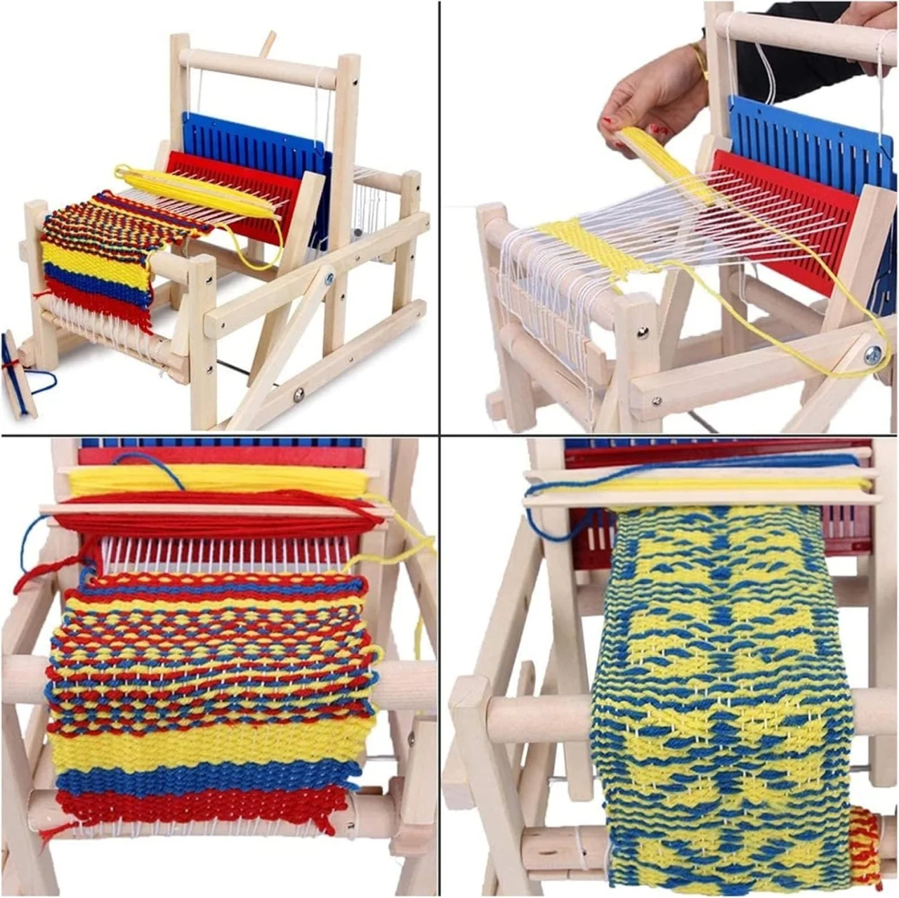 Razboi de tesut din lemn pentru copii, masina tricotat DIY [4]