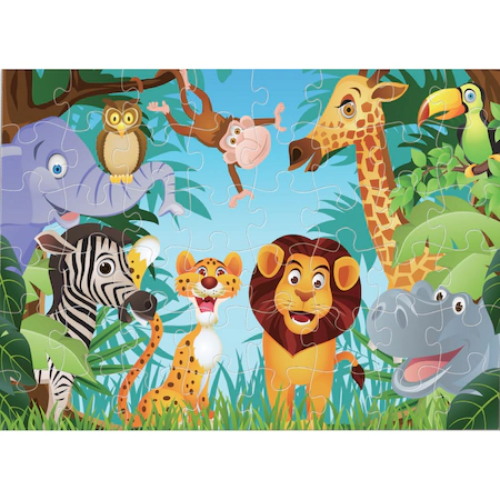 Puzzle Jumbo Animale, 48 piese mari [4]