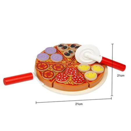 Set de jucarie, Pizza din lemn, multicolor [3]