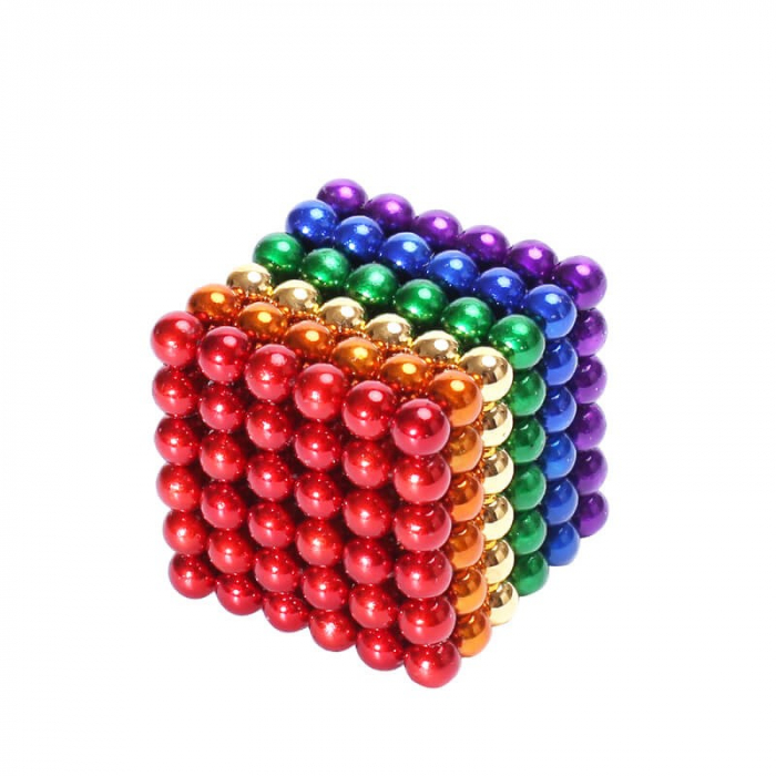 Bile Magnetice AntiStres Neocube, mix 6 culori, multicolor, 5 mm, 216 bile - MagCub® [10]