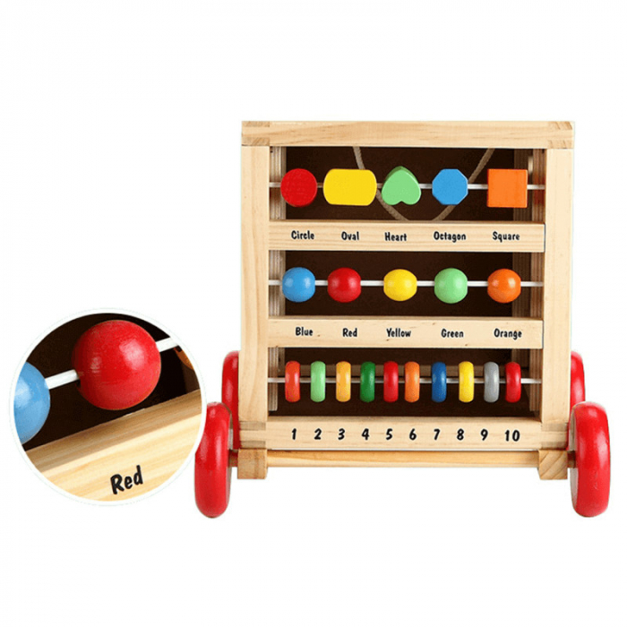Antepremergator Cub Montessori cu activitati 6 in 1, varianta in limba Romana, lemn, multicolor, 58x33.5 cm [6]