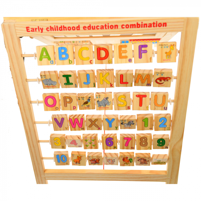 Jucarie de invatat, tablita creta si marker, matematica, alfabet, citire ceas [2]