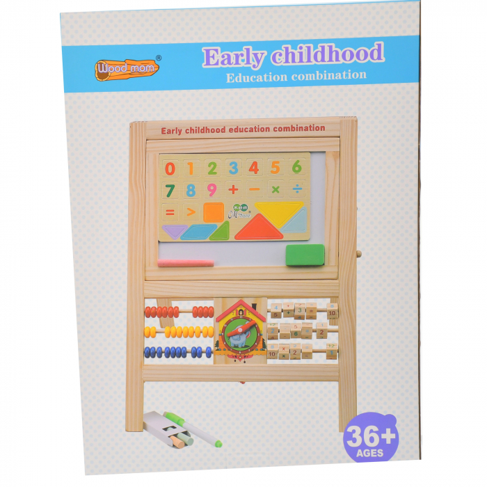 Jucarie de invatat, tablita creta si marker, matematica, alfabet, citire ceas [5]