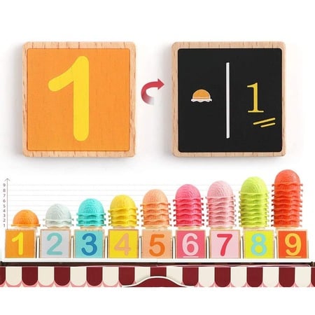 Joc Montessori 3 in 1 Standul de inghetata, 87 piese [2]