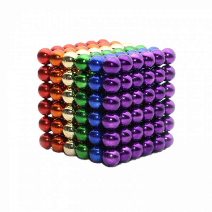Bile Magnetice AntiStres Neocube, mix 6 culori, 5 mm, 216 bile, multicolor [1]