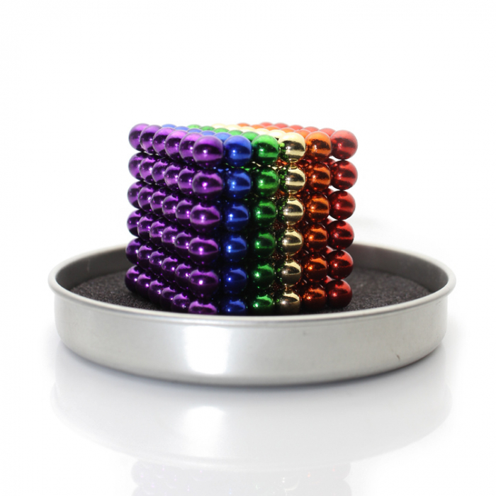 Bile Magnetice AntiStres Neocube, mix 6 culori, 5 mm, 216 bile, multicolor [2]