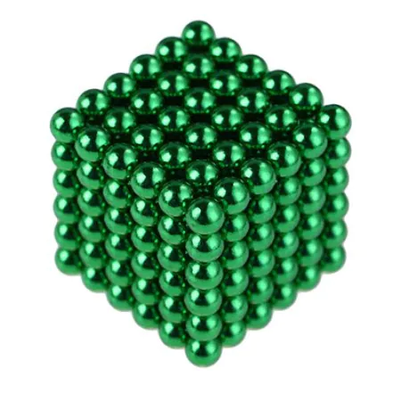 Bile Magnetice AntiStres Neocube, verde, 5 mm, 216 piese - MagCub®, joc de indemanare [1]