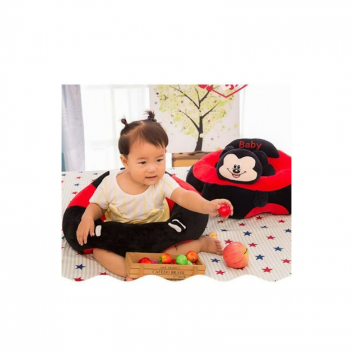 Fotoliu din plus pentru bebelusi Minnie Mouse, negru/rosu [2]