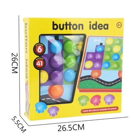 Joc creativ mozaic Button idea, 6 cartonase, 41 de butoni [5]