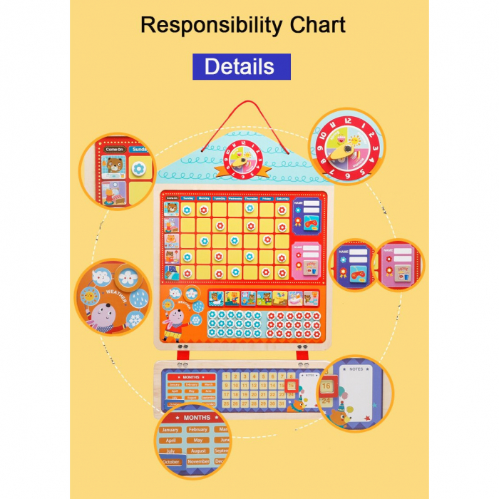 Calendar magnetic si tabel responsabilitati si recompense, activitatile zilnice Toyska [2]