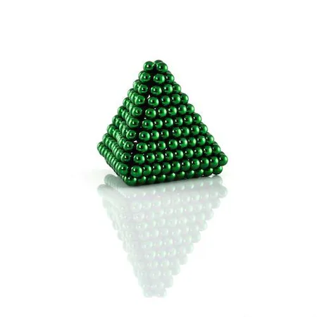 Bile Magnetice AntiStres Neocube, verde, 5 mm, 216 piese - MagCub®, joc de indemanare [2]