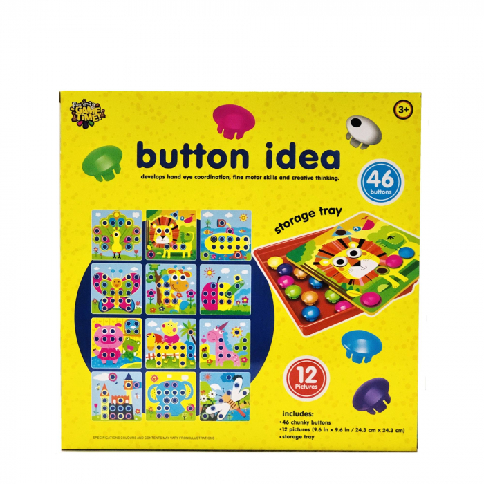 Joc creativ mozaic Button Idea, 12 cartonase, 46 de butoni [3]