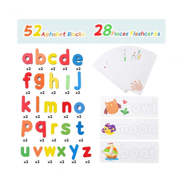 Joc educativ de ortografie, Invata alfabetul, 80 piese SD07 [6]