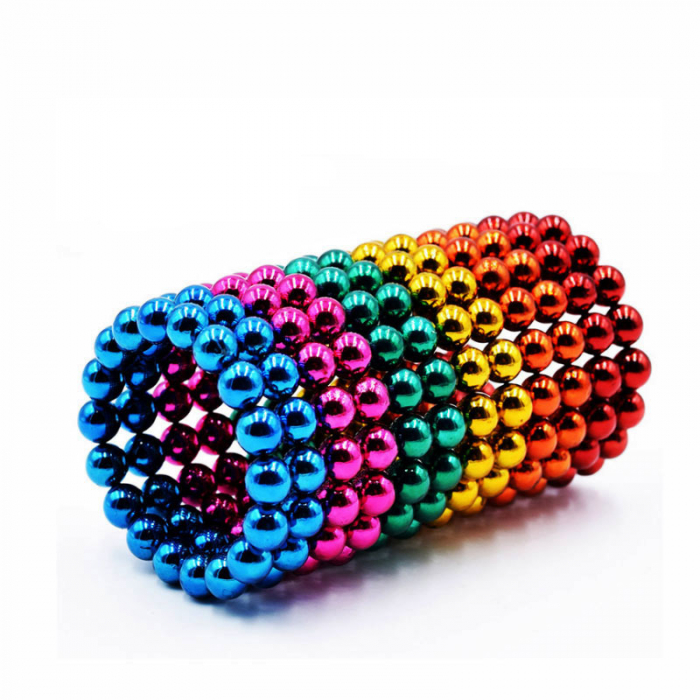 Bile Magnetice AntiStres Neocube, mix 6 culori, 5 mm, 216 bile, multicolor [8]
