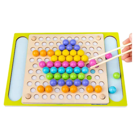 Joc Montessori de dexteritate si pescuit Fishing Beads, multicolor [3]
