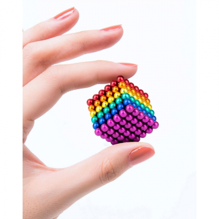 Bile Magnetice AntiStres Neocube, mix 6 culori, 5 mm, 216 bile, multicolor [9]