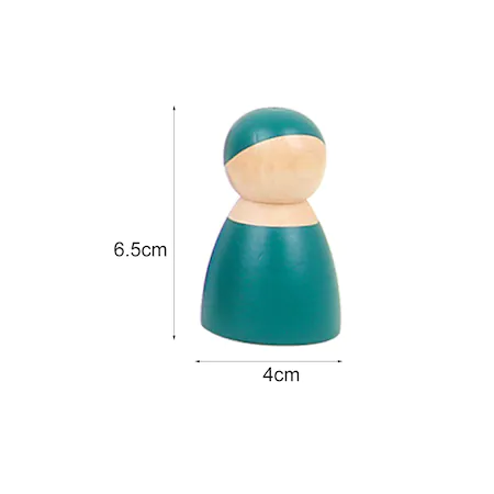 Jucarie din lemn, Peg Doll Curcubeu, 12 piese [5]