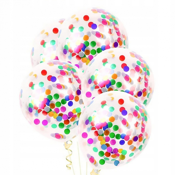 Set 10 Baloane din Latex,  Model Party Confetti, 30 cm, Multicolore, 2.8 g [1]
