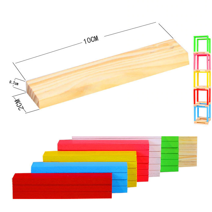 Set constructie, 150 de piese din lemn, multicolor [4]