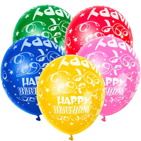 Set 20 de baloane, multicolore, Happy Birthday, dimensiune30 cm  Z102QWS1227 [1]