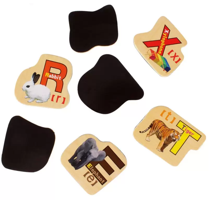 Set 28 piese litere magentice din lemn English Letters, multicolor [2]