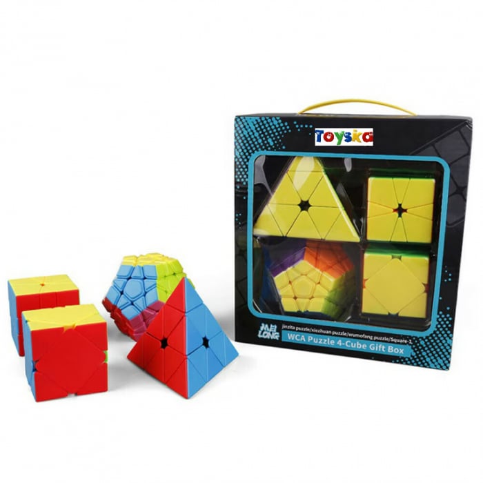 Set 4 Cuburi Rubik, Pyramid Mix,  multicolor [2]