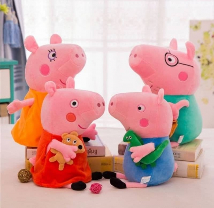 Set 4 jucarii de plus Peppa Pig , 25 cm [5]