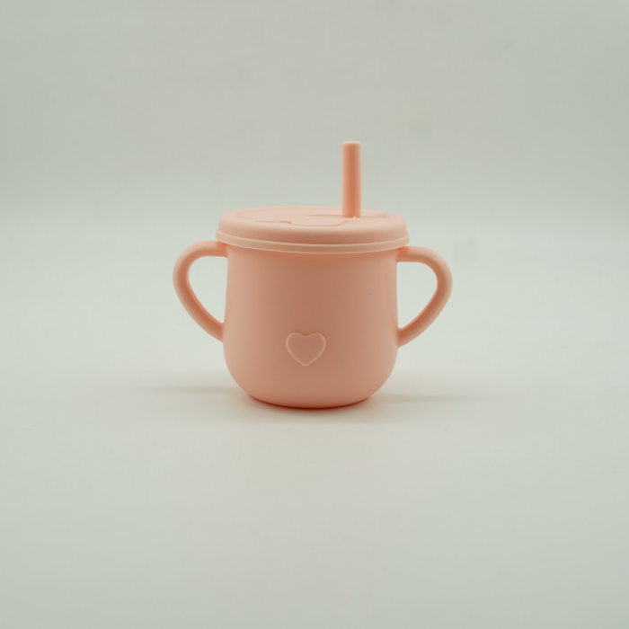 Set 5 piese diversificare bebelusi si copii din silicon, fara alergeni, roz [4]