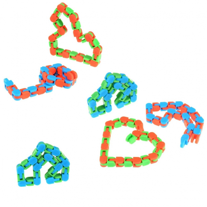 Set 6 Jucarii senzoriale antistres, 144 piese creative, Fidget puzzle de decompresie, multicolor [2]