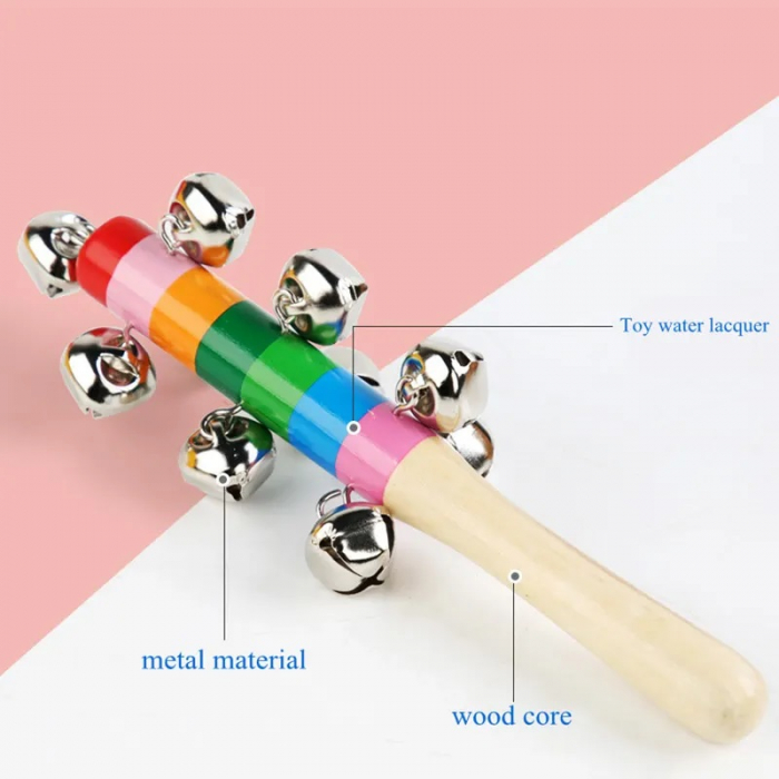 Set 8 Instrumente muzicale educative din lemn, multicolor [4]