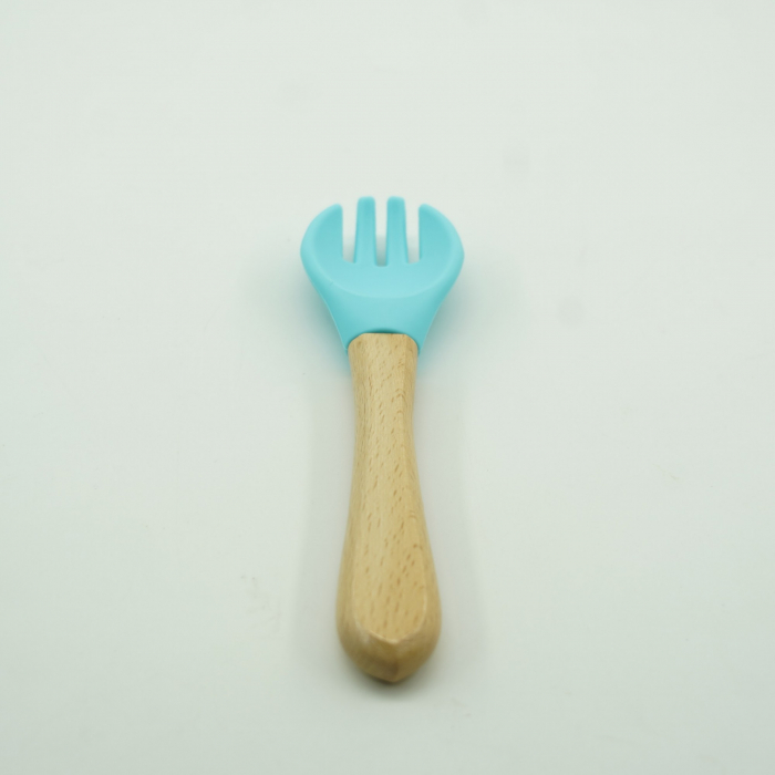 Set 8 piese diversificare bebelusi si copii din silicon, baveta, farfurie compartimentata, bol, tacamuri, cana, fara alergeni, albastru [3]