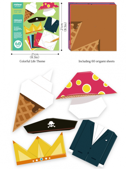 Set creativ Origami Life Element, 60 pcs, multicolor [7]