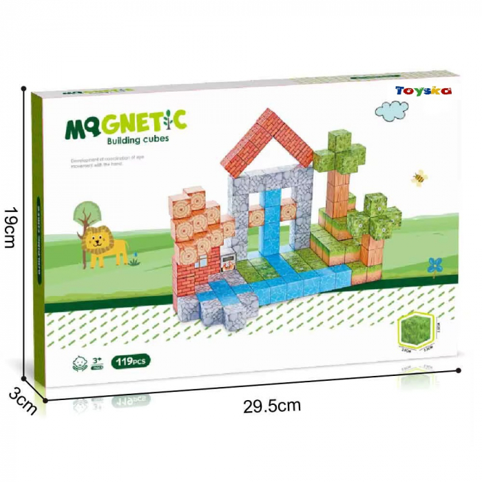 Set cuburi magnetice Creative tip Minecraft, 119 piese, multicolor [4]