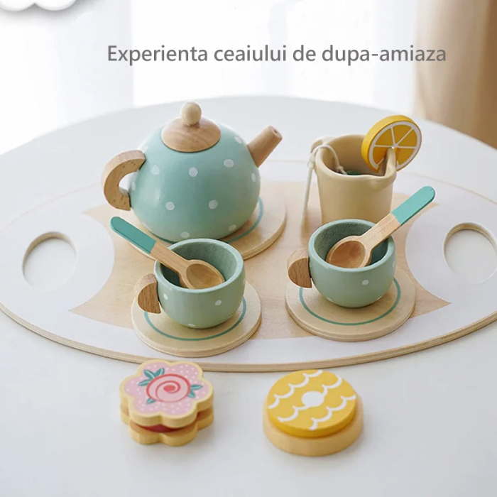 Set de Ceai din lemn Afternoon Tea, 15 piese, multicolor [3]