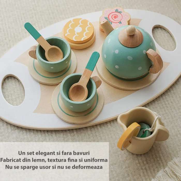 Set de Ceai din lemn Afternoon Tea, 15 piese, multicolor [2]