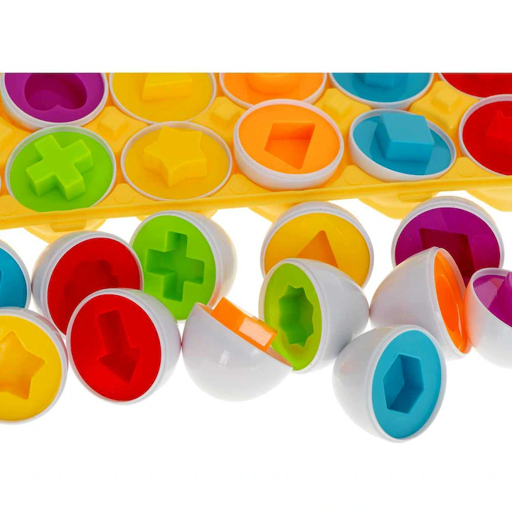 Joc educativ Matching eggs, Set 12 oua pentru invatarea formelor si culorilor [2]