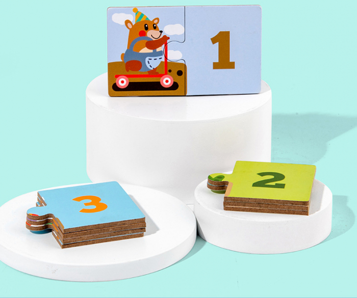 Set Puzzle educativ Invatam sa numaram Traffic Numbers, 65 piese, multicolor [3]