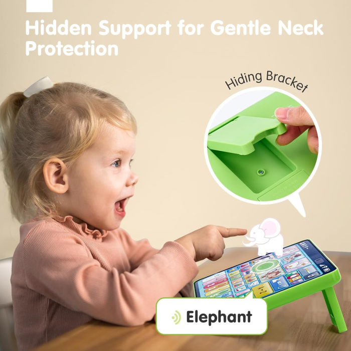 Tableta Educativa Interactiva pentru copii in limba Engleza, Franceza si Spaniola, verde [4]