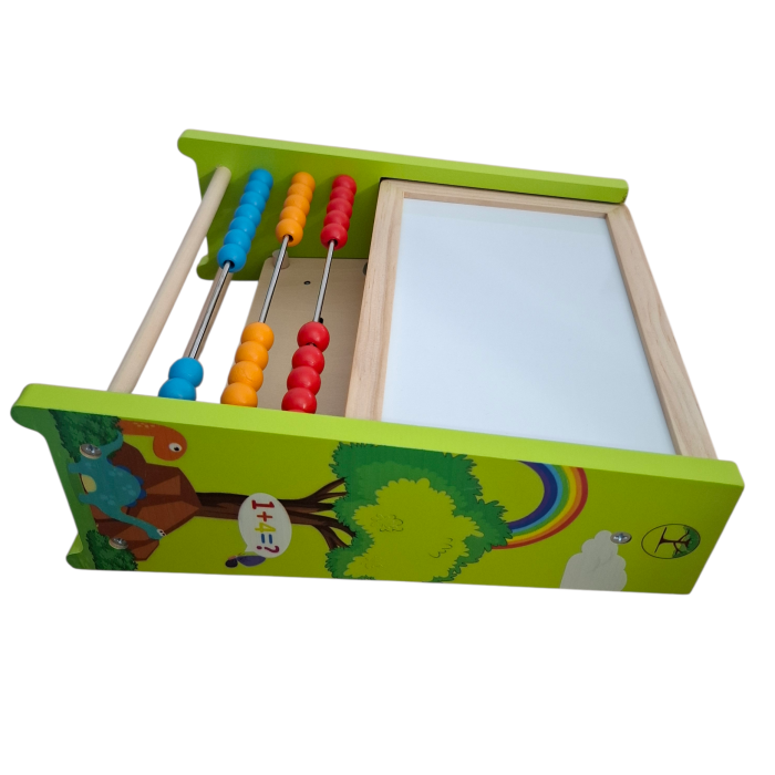 Tablita educativa in limba Romana din lemn cu calendar si abac, multicolor [5]