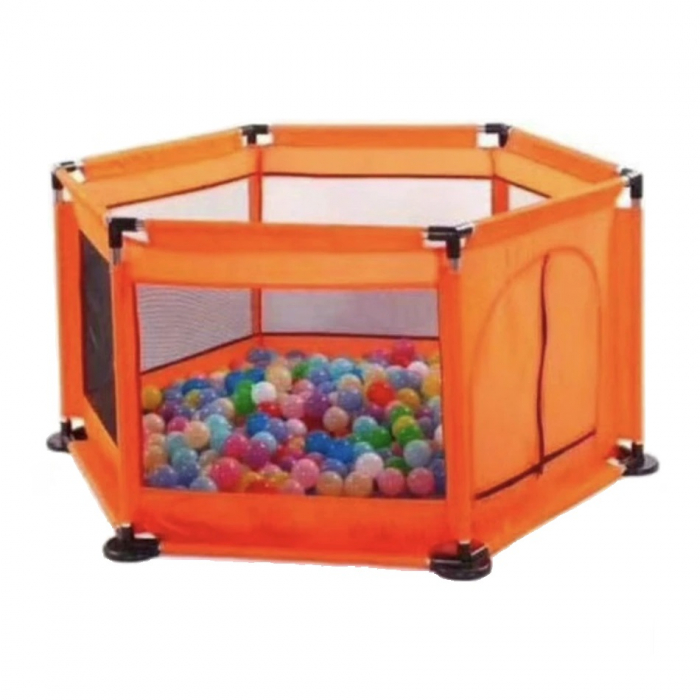 Tarc pentru Bebe cu 30 de bile multicolore incluse, 128 x 113 x 65 cm, portocaliu [2]