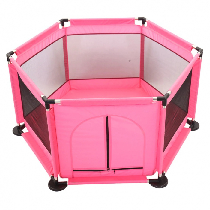 Tarc pentru Bebe cu 30 de bile multicolore incluse, 128 x 113 x 65 cm, roz [3]