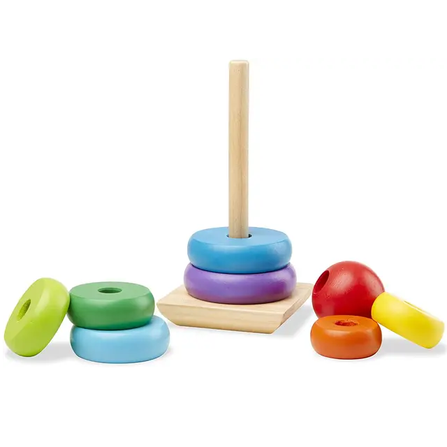 Turn curcubeu din lemn Montessori de stivuire, multicolor [3]