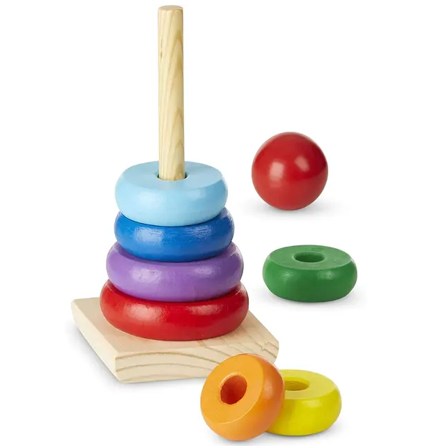 Turn curcubeu din lemn Montessori de stivuire, multicolor [2]