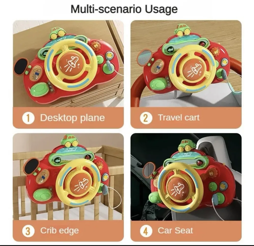 Volan interactiv pentru bebelusi Sobebear, rosu [4]